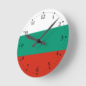Patriotic Bulgarian Flag Runde Wanduhr (Winkel)