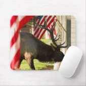 Patriotic Bull Elk Mouse pad Mousepad (Mit Mouse)