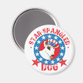 Patriotic Bull Terrier Magnet (Vorderseite/Rückseite)