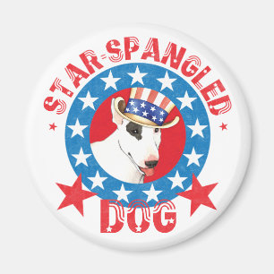 Patriotic Bull Terrier Magnet