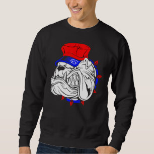 Patriotic Bulldog 4. Julay Usa American Bulldo Sweatshirt