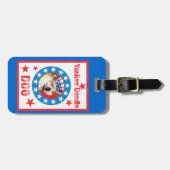 Patriotic Bulldog Gepäckanhänger (Vorderseite horizontal)