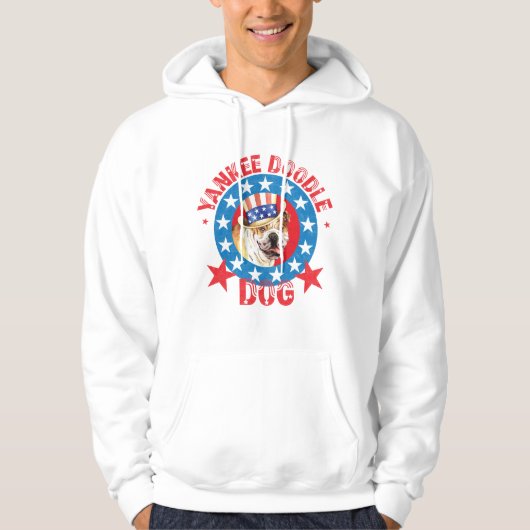 Patriotic Bulldog Hoodie (Vorderseite)