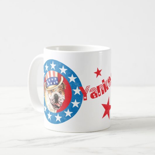 Patriotic Bulldog Kaffeetasse (Vorderseite Links)