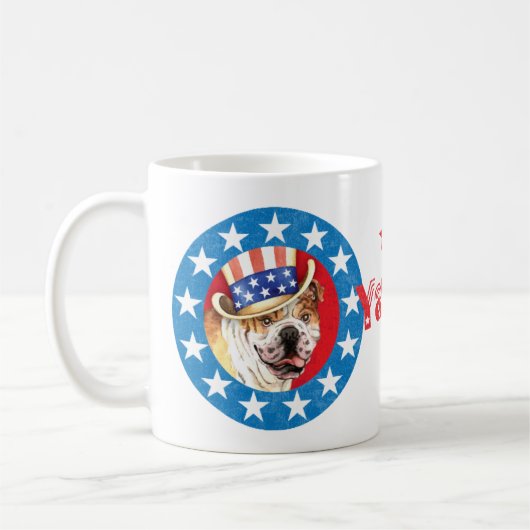 Patriotic Bulldog Kaffeetasse (Links)