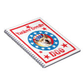 Patriotic Bulldog Notizblock (Rechte Seite)