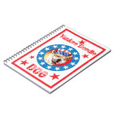 Patriotic Bulldog Notizblock (Linke Seite)