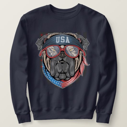 Patriotic Bulldog Sweatshirt (Design vorne)