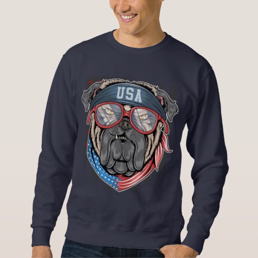Patriotic Bulldog Sweatshirt (Vorderseite)