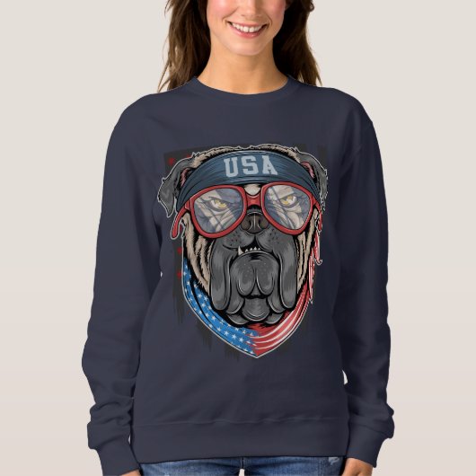 Patriotic Bulldog Sweatshirt (Vorderseite)