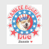 Patriotic Bulldog Vinyl Sticker (Blatt)