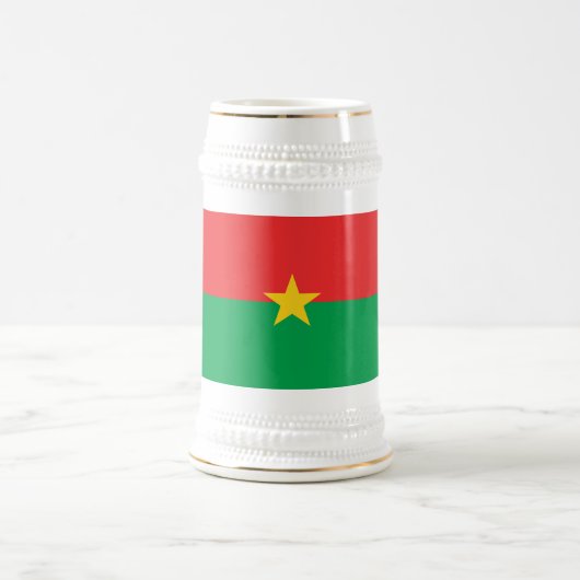 Patriotic Burkina Faso Flag Bierglas (Mittel)
