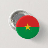 Patriotic Burkina Faso Flag Button (Vorne & Hinten)