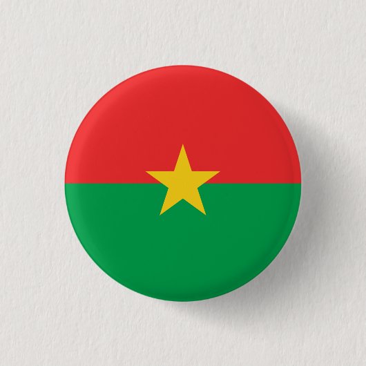 Patriotic Burkina Faso Flag Button (Vorderseite)