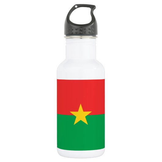 Patriotic Burkina Faso Flag Edelstahlflasche (Vorderseite)