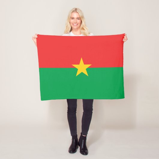 Patriotic Burkina Faso Flag Fleecedecke (Beispiel)