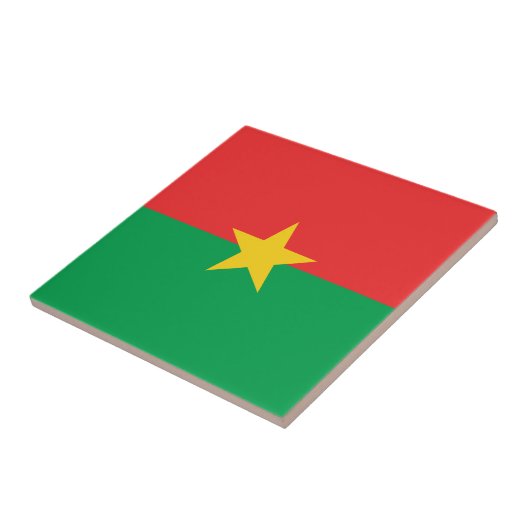 Patriotic Burkina Faso Flag Fliese (Seite)