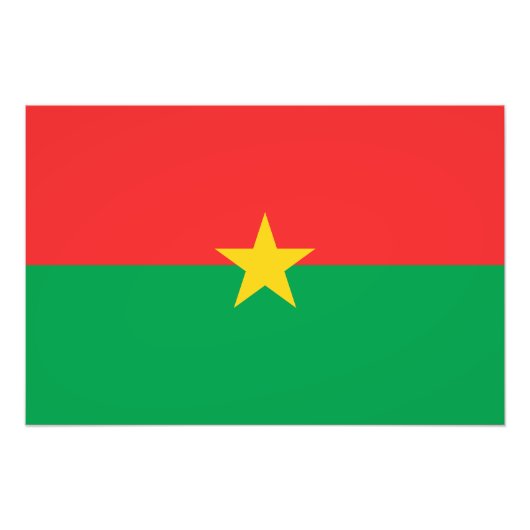 Patriotic Burkina Faso Flag Fotodruck (Vorne)