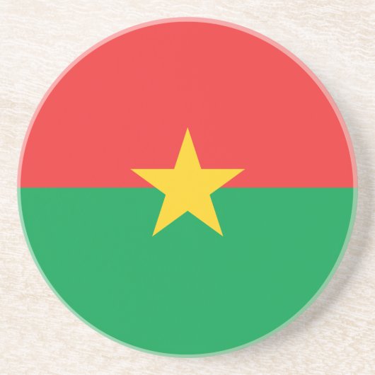 Patriotic Burkina Faso Flag Getränkeuntersetzer (Vorne)