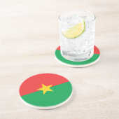 Patriotic Burkina Faso Flag Getränkeuntersetzer (Seite)
