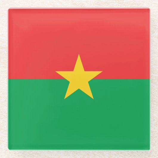 Patriotic Burkina Faso Flag Glasuntersetzer (Vorderseite)