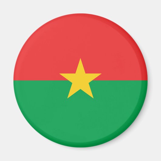 Patriotic Burkina Faso Flag Magnet (Vorne)