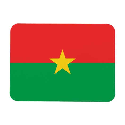 Patriotic Burkina Faso Flag Magnet (Horizontal)