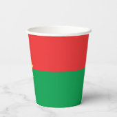 Patriotic Burkina Faso Flag Pappbecher (Rückseite)