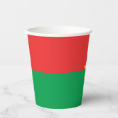 Patriotic Burkina Faso Flag Pappbecher (Vorderseite)