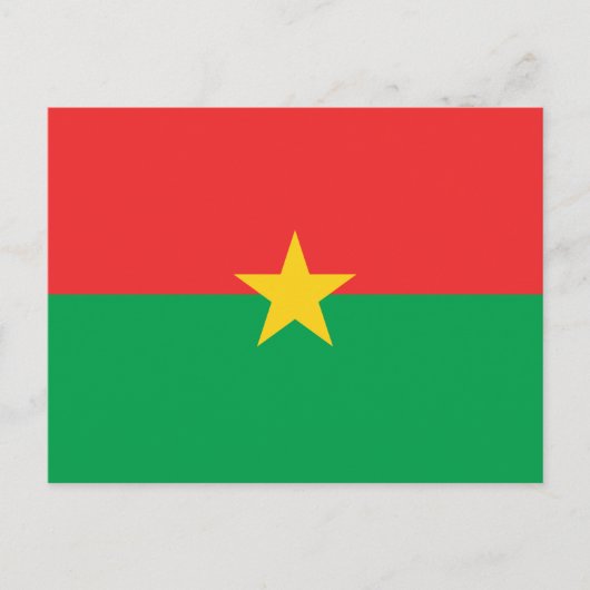 Patriotic Burkina Faso Flag Postcard Postkarte (Vorderseite)
