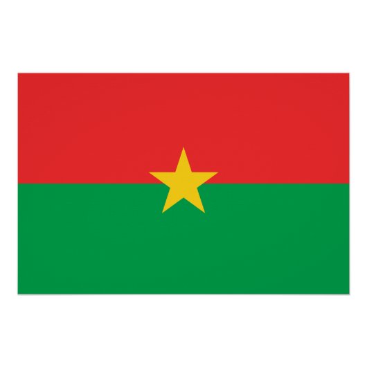 Patriotic Burkina Faso Flag Poster (Vorderseite)