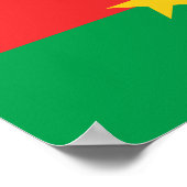 Patriotic Burkina Faso Flag Poster (Ecke)