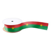 Patriotic Burkina Faso Flag Satinband (Spule)