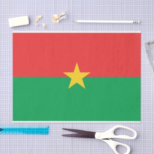 Patriotic Burkina Faso Flag Seidenpapier (Handwerk)