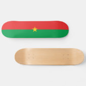 Patriotic Burkina Faso Flag Skateboard (Horizontal)