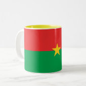 Patriotic Burkina Faso Flag Zweifarbige Tasse (Vorderseite Links)