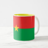 Patriotic Burkina Faso Flag Zweifarbige Tasse (VorderseiteRechts)