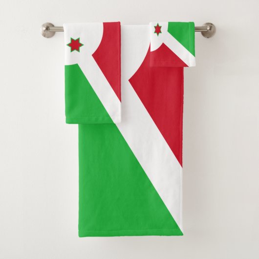 Patriotic Burundi Flag Badhandtuch Set (Insitu)