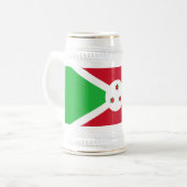 Patriotic Burundi Flag Bierglas (Vorderseite Links)
