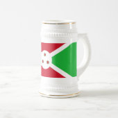Patriotic Burundi Flag Bierglas (VorderseiteRechts)