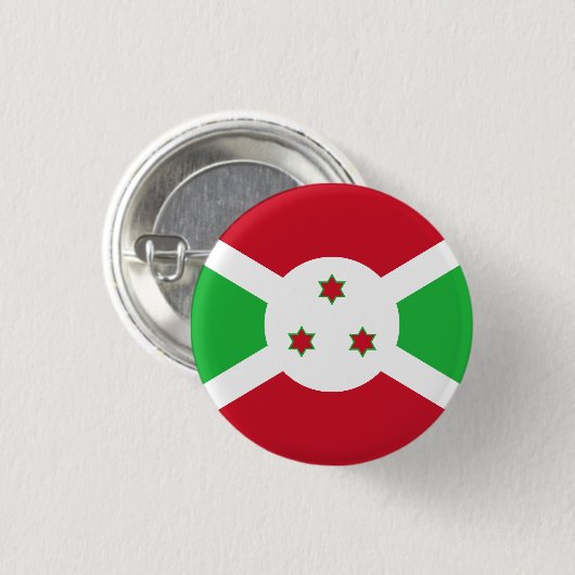 Patriotic Burundi Flag Button (Vorne & Hinten)