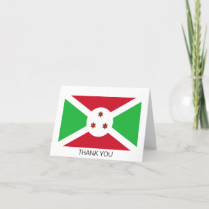 Patriotic Burundi Flag Dankeskarte