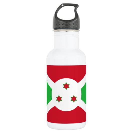 Patriotic Burundi Flag Edelstahlflasche (Vorderseite)