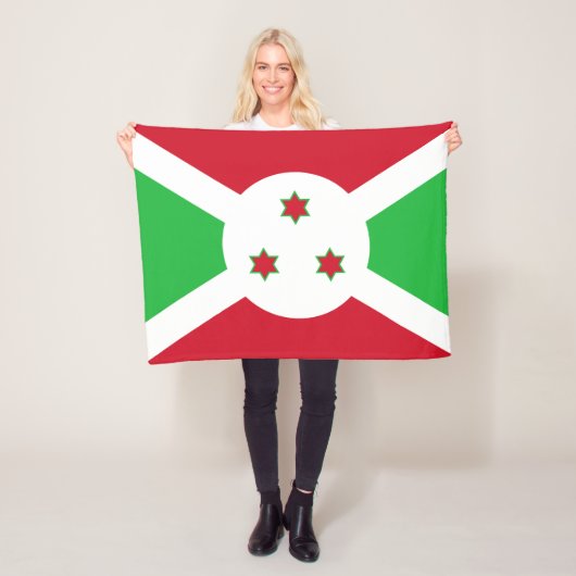 Patriotic Burundi Flag Fleecedecke (Beispiel)