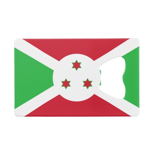 Patriotic Burundi Flag Geldbeutel Flaschenöffner (Vorderseite (Horizontal))
