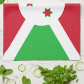 Patriotic Burundi Flag Geschirrtuch (Gefaltet)