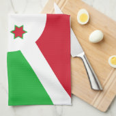 Patriotic Burundi Flag Geschirrtuch (Viertel Falte)