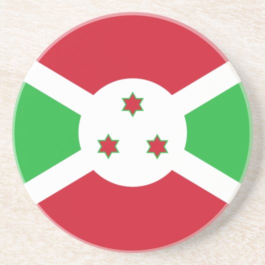 Patriotic Burundi Flag Getränkeuntersetzer (Vorne)