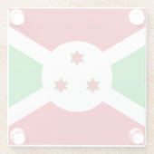 Patriotic Burundi Flag Glasuntersetzer (Rückseite)