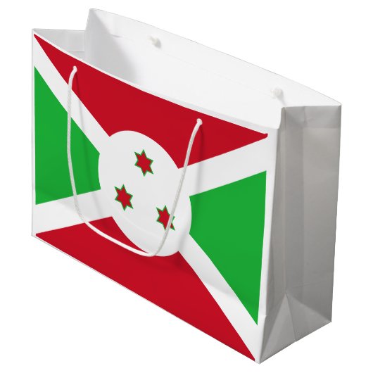 Patriotic Burundi Flag Große Geschenktüte (Vorderseite Schrägansicht)